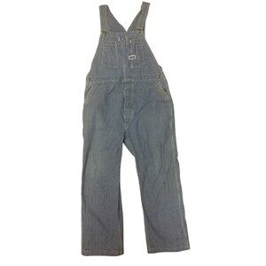 Vintage 50s Big Smith Overalls Extra Large Union Sanforized Hickory Striped Bibs